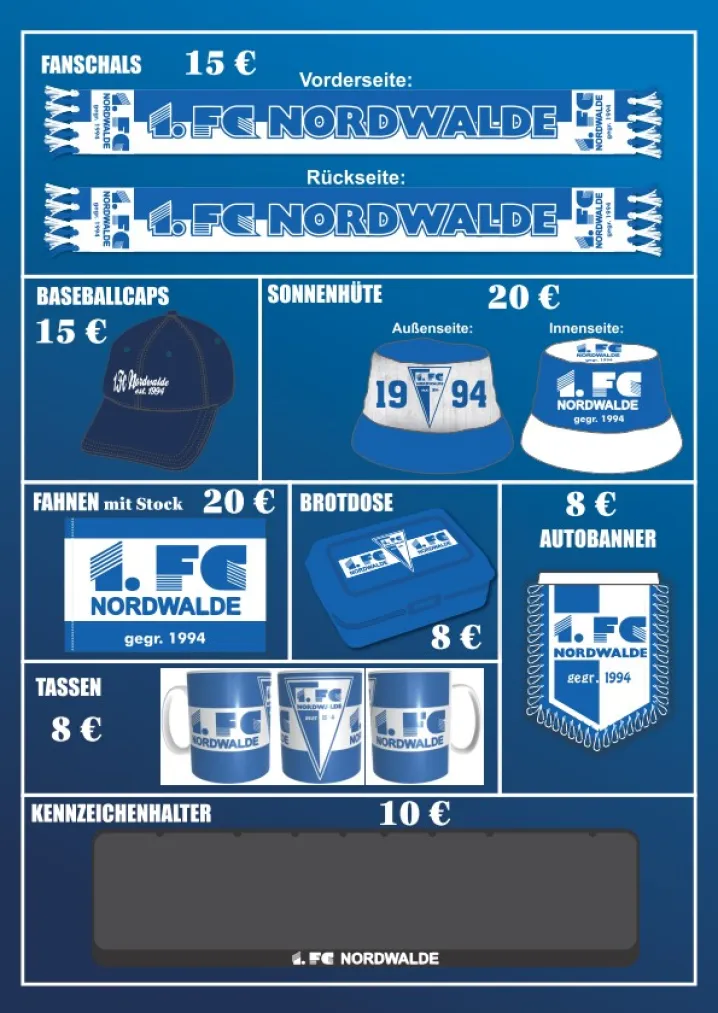 Neue Fan-Artikel für den 1. FC Nordwalde